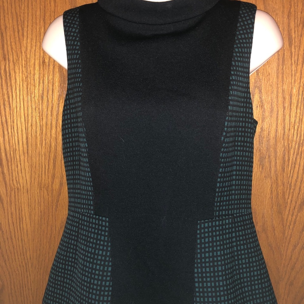 Nordstrom Halogen Peplum Top Black Zip Back Sz XS